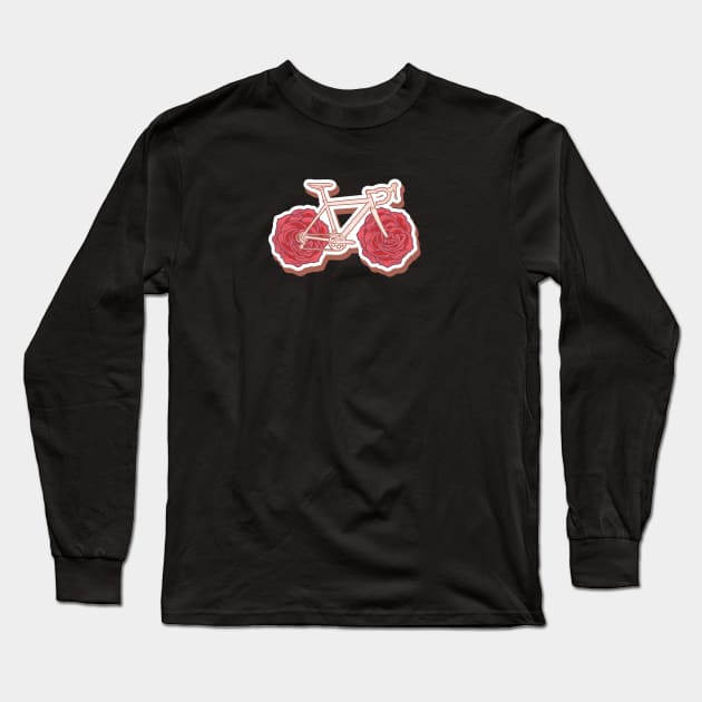 Rose Bike Long Sleeve T-Shirt by TambuStore